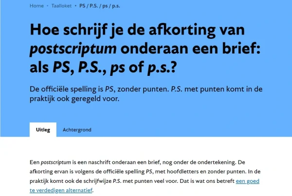 Taalfoutjes checker Onze Taal