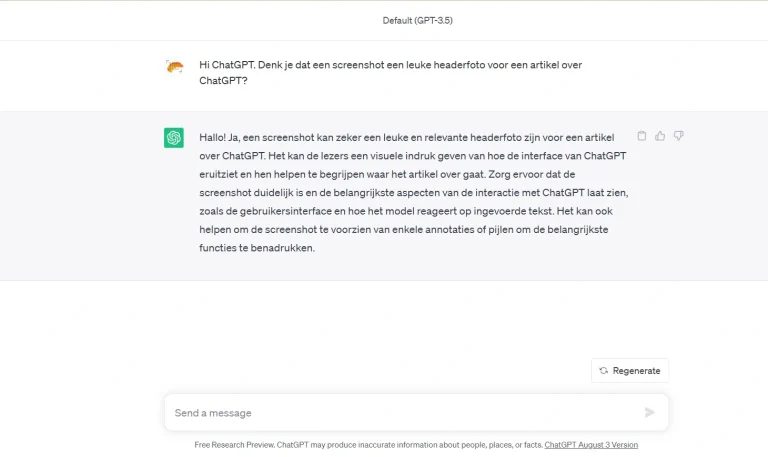 ChatGPT Nederlands