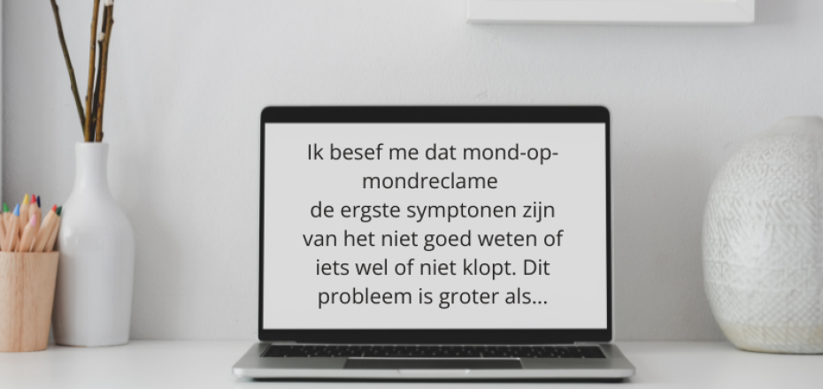Taalfoutjes op laptopscherm
